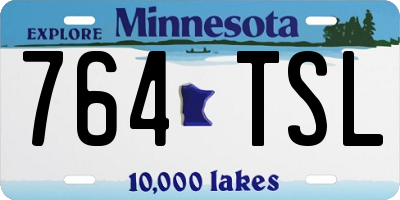 MN license plate 764TSL