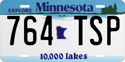 MN license plate 764TSP