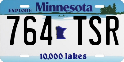 MN license plate 764TSR