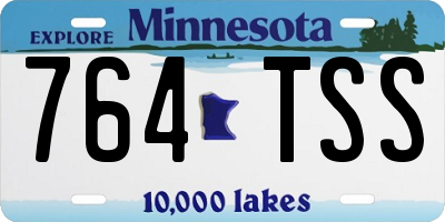 MN license plate 764TSS