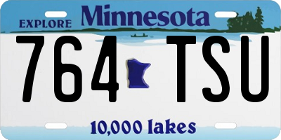 MN license plate 764TSU
