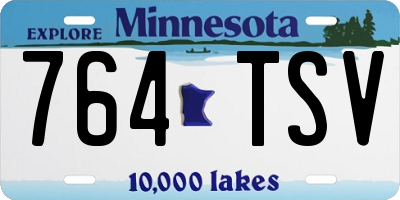 MN license plate 764TSV