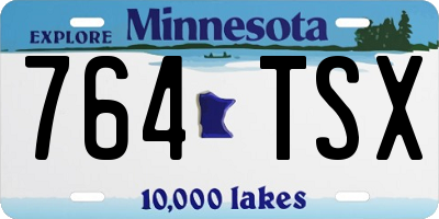 MN license plate 764TSX