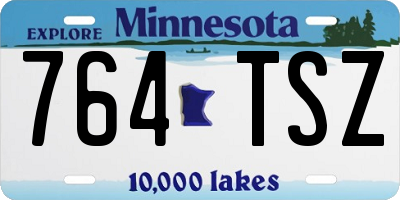 MN license plate 764TSZ