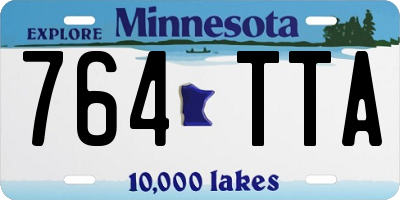 MN license plate 764TTA