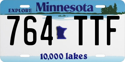 MN license plate 764TTF