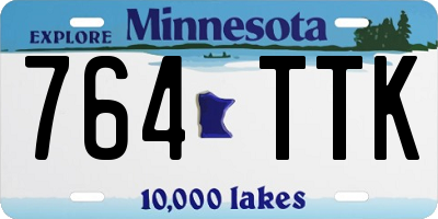 MN license plate 764TTK