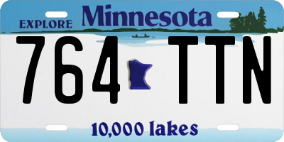 MN license plate 764TTN