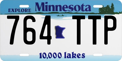 MN license plate 764TTP