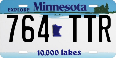 MN license plate 764TTR