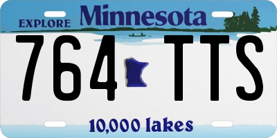 MN license plate 764TTS