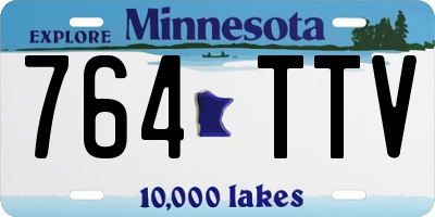 MN license plate 764TTV
