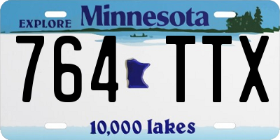 MN license plate 764TTX