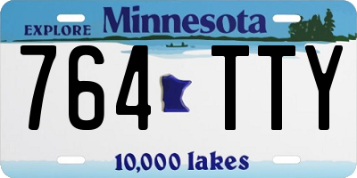 MN license plate 764TTY