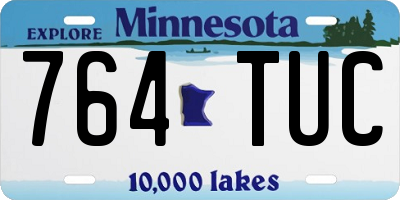 MN license plate 764TUC