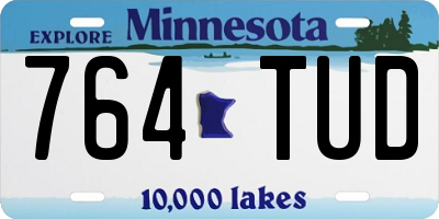 MN license plate 764TUD