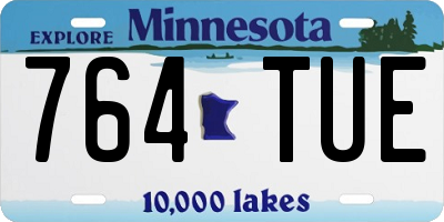 MN license plate 764TUE
