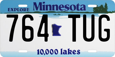 MN license plate 764TUG
