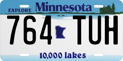 MN license plate 764TUH