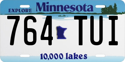 MN license plate 764TUI