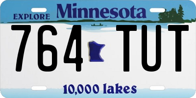 MN license plate 764TUT