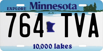 MN license plate 764TVA