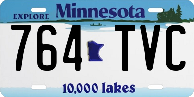 MN license plate 764TVC