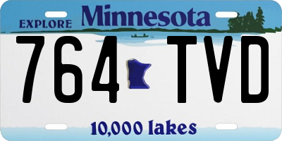 MN license plate 764TVD
