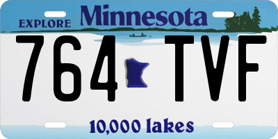 MN license plate 764TVF