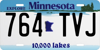 MN license plate 764TVJ