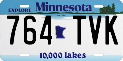 MN license plate 764TVK