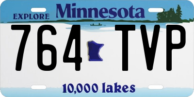 MN license plate 764TVP