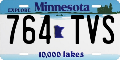 MN license plate 764TVS
