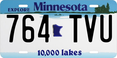 MN license plate 764TVU