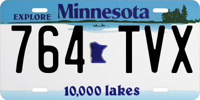 MN license plate 764TVX