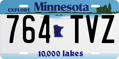 MN license plate 764TVZ