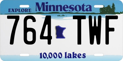MN license plate 764TWF