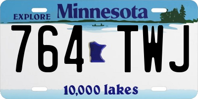 MN license plate 764TWJ