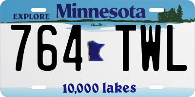 MN license plate 764TWL