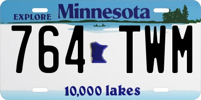 MN license plate 764TWM