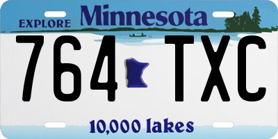 MN license plate 764TXC