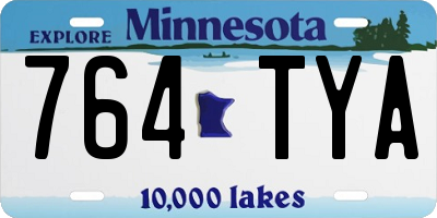 MN license plate 764TYA
