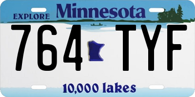 MN license plate 764TYF