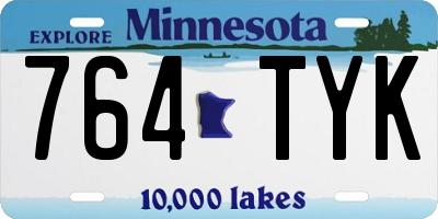 MN license plate 764TYK
