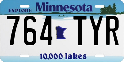 MN license plate 764TYR