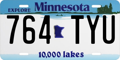 MN license plate 764TYU