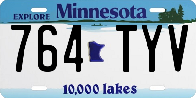 MN license plate 764TYV