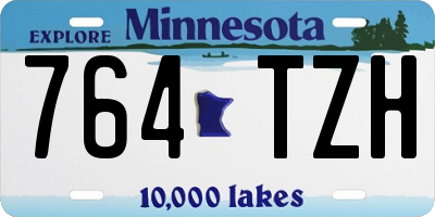 MN license plate 764TZH