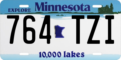 MN license plate 764TZI