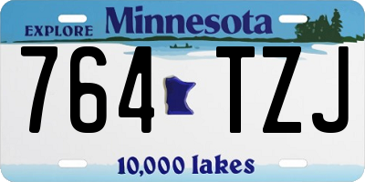 MN license plate 764TZJ